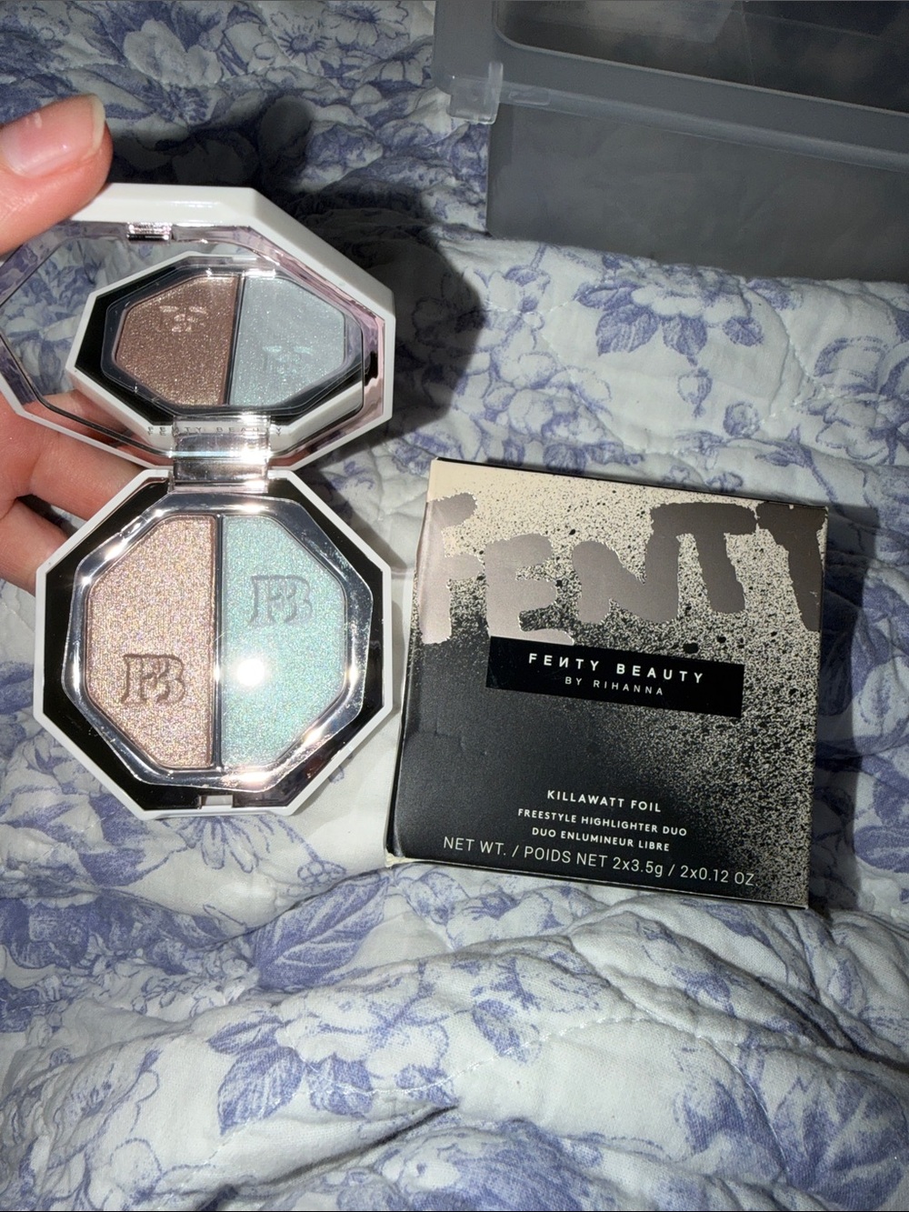 Fenty Beauty Highlighter Duo — Shimmery Pink & Light Blue